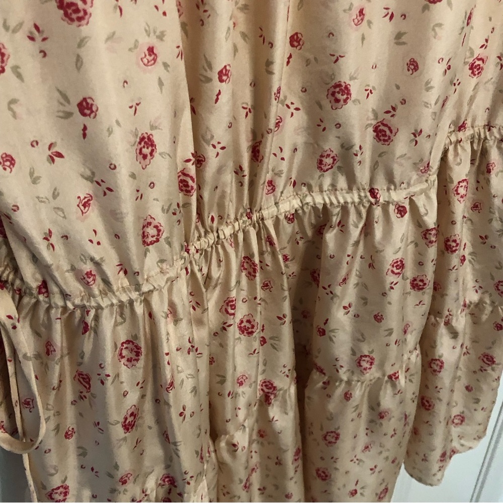 Rebecca Taylor Ditsy Prairie Floral 100% Silk Midi Dress Sz 6 Summer peasant - Picture 12 of 14